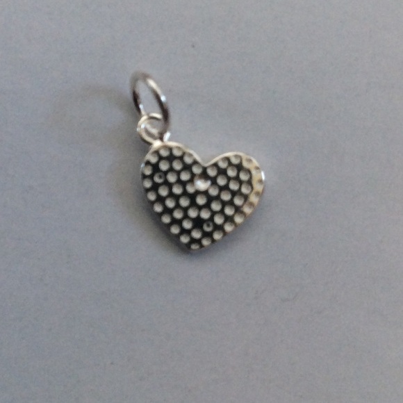 Half of my Heart Sterling Silver Pink Heart Charm - Picture 3 of 3